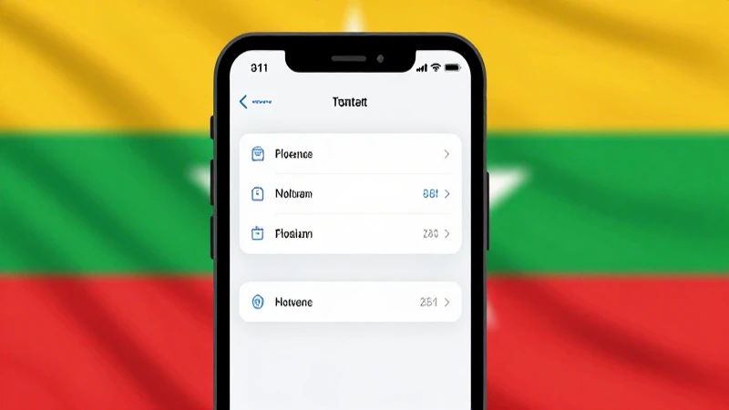 Configuración del teléfono, bandera de Myanmar, luz suave