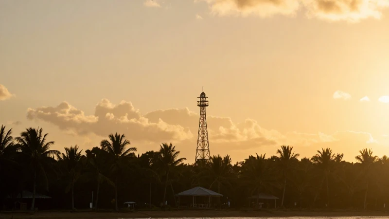 Complete Guide to APN Nauru Digicel Nauru APN Settings 6 Isla tropical, luz dorada, torre lejana
