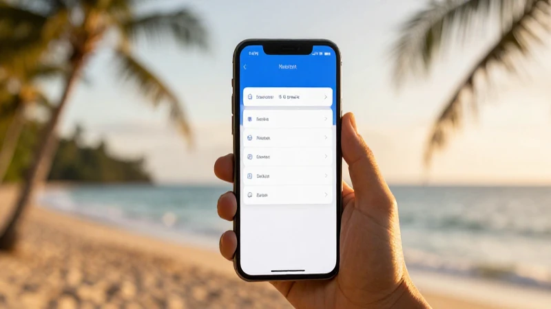 Complete Guide to APN Nauru Digicel Nauru APN Settings 4 Smartphone en la playa con luz cálida