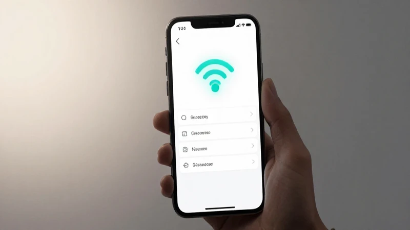 Teléfono con ajustes, datos activos y luz suave