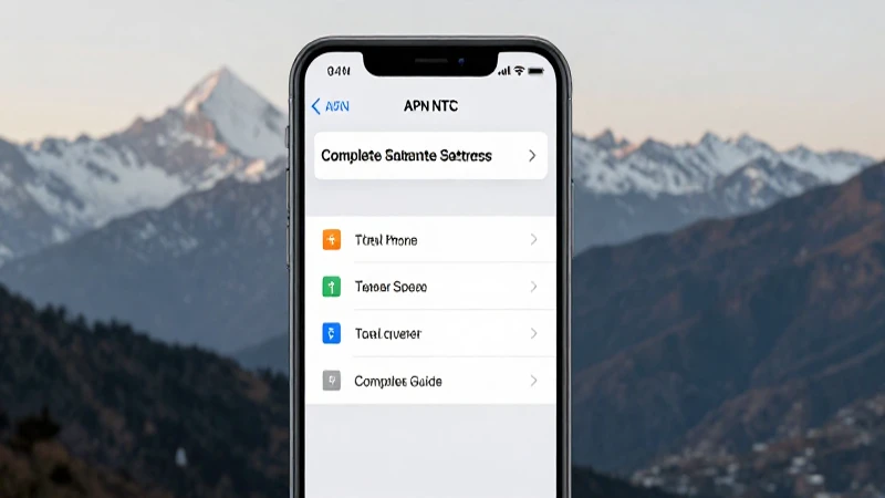 APN Nepal NTC Internet Settings for iPhone: Complete Guide 44 apn nepal ntc internet settings for iphone n8 1