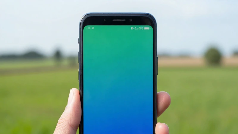 Smartphone Android con paisaje holandés vibrante