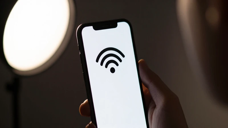 Pantalla iluminada, señal celular, enfoque suave