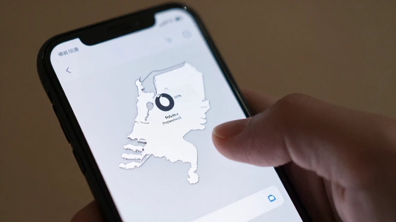 Teléfono Android con mapa Vodafone difuminado