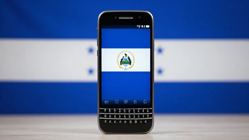 Teléfono, bandera nicaragüense con luz suave