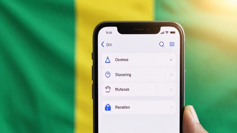 Teléfono muestra ajustes con bandera nigeriana