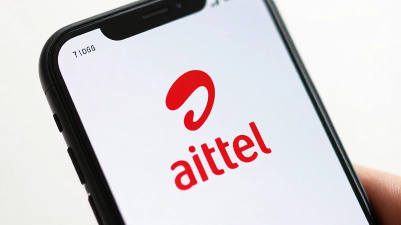 Primer plano luminoso de un móvil Airtel