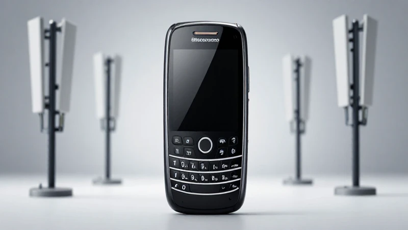 Teléfono Blackberry en estudio, señal móvil borrosa