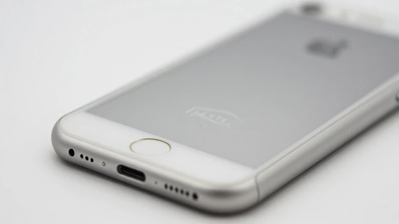 Fotografía limpia del iPhone 6 con logo MTN