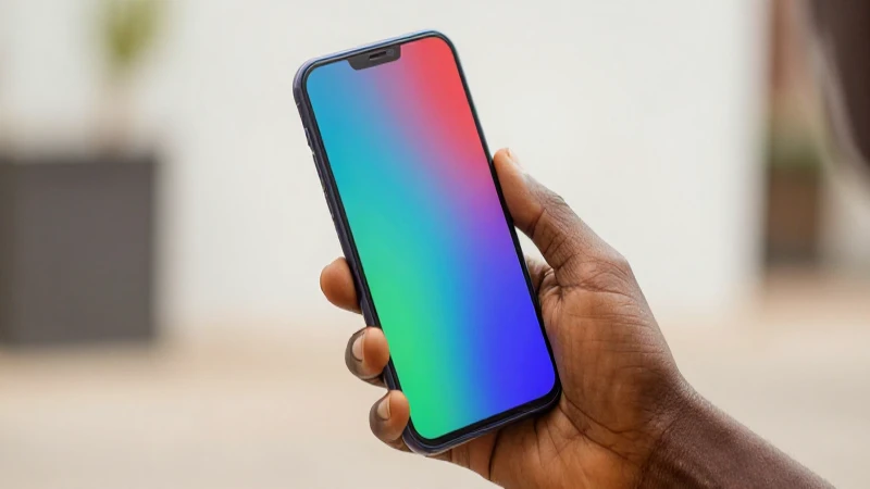 Teléfono nigeriano, colores vivos e luz suave
