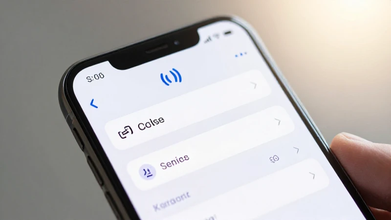 Smartphone muestra ajustes a contraluz suave