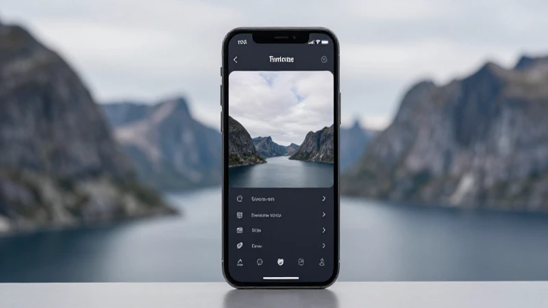Smartphone, menú ajustes, fiordo borroso e iluminación suave