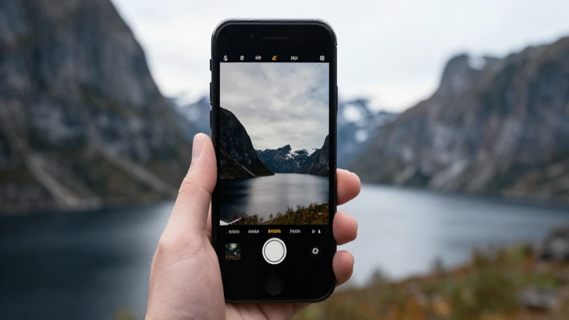 Un iPhone capturó paisaje noruego difuminado suavemente