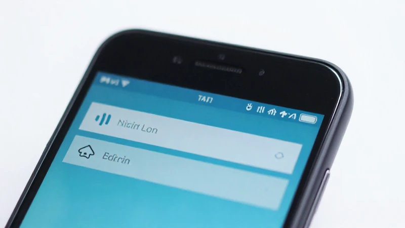 Smartphone Android con señal y luz suave