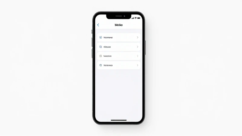 Móvil mostrando ajustes de red minimalistas