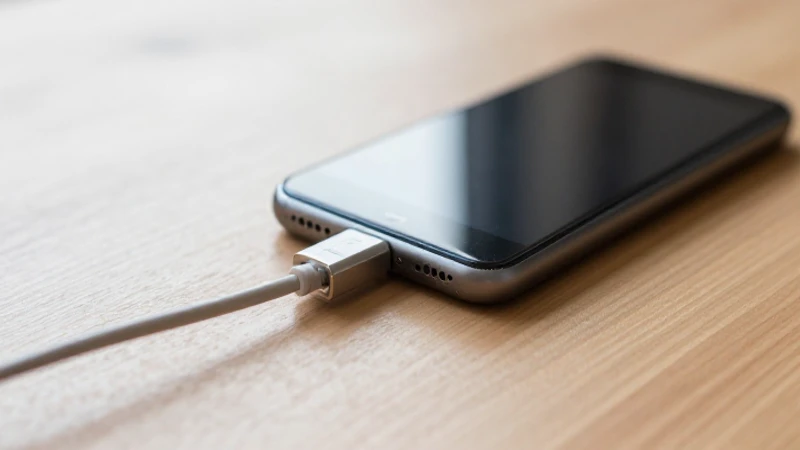 Teléfono móvil sobre escritorio con luz suave
