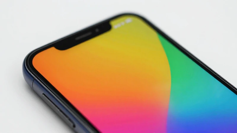Smartphone Android, colores vivos y enfoque suave
