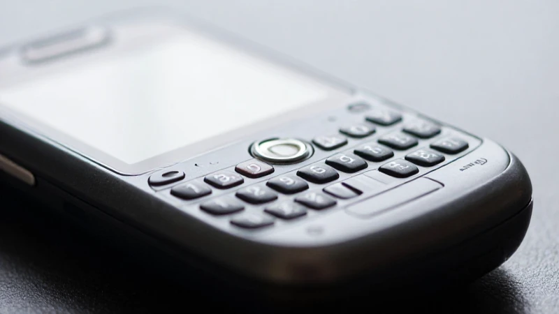 Primer plano suave de un teléfono BlackBerry