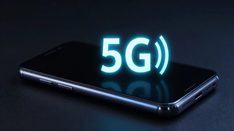 Teléfono Android con señal 5G brillante