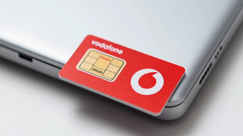 Cercana foto de iPhone con tarjeta Vodafone