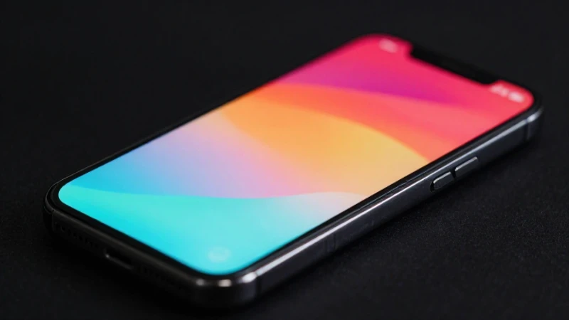 Celular con pantalla brillante a detalle