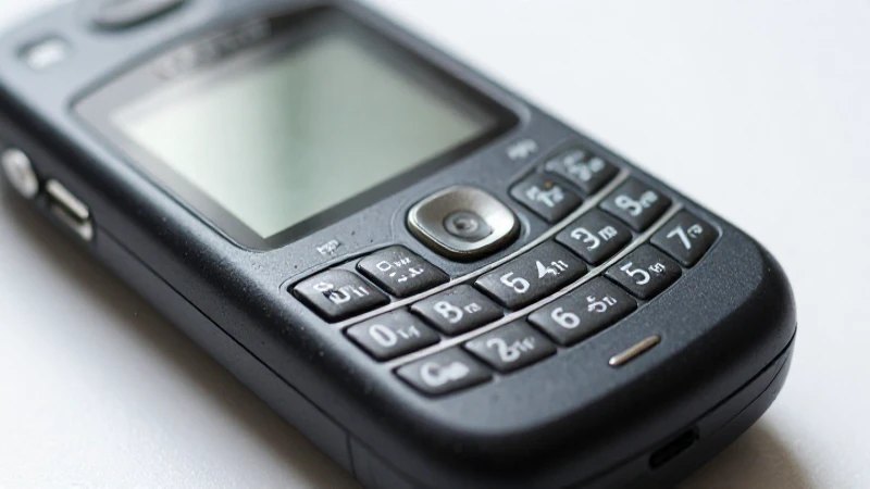 Viejo BlackBerry con señal suave y textura detallada