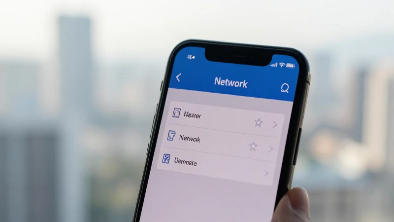 Smartphone muestra ajustes con fondo desenfocado