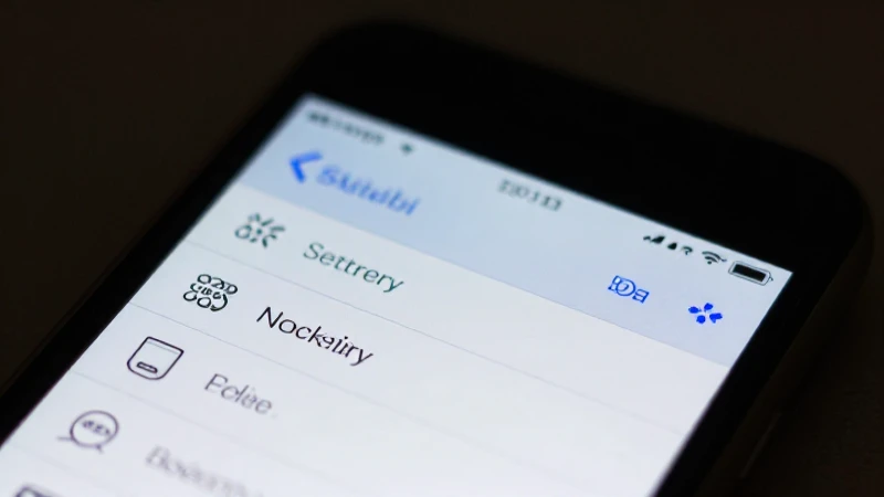 Pantalla de Blackberry muestra ajustes y señal
