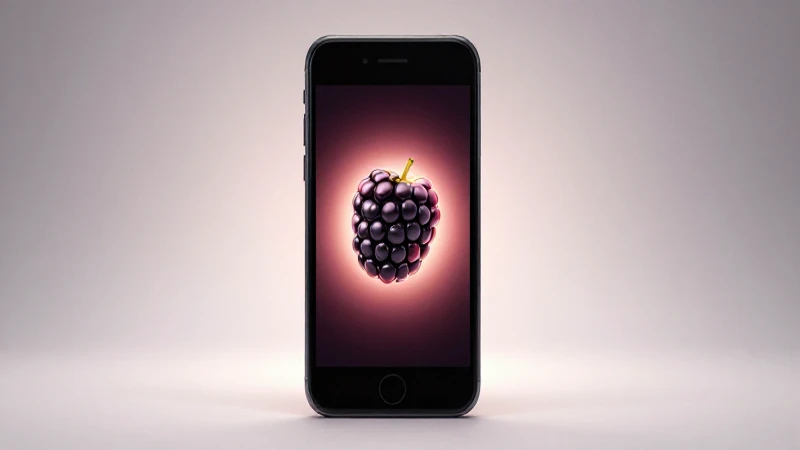 Pantalla brillante de Blackberry con luz suave