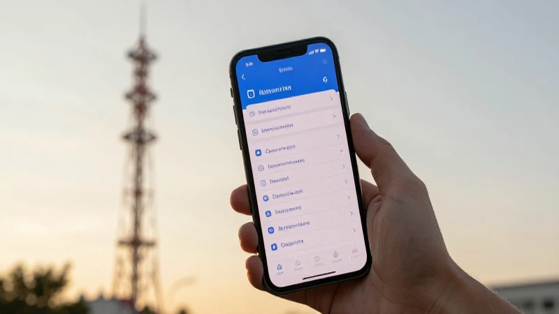 Smartphone muestra ajustes en conexión celular