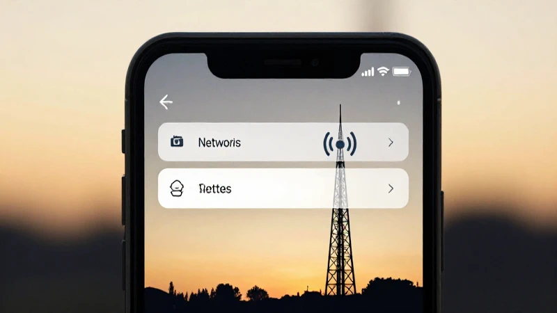 Teléfono muestra ajustes con silueta de torre