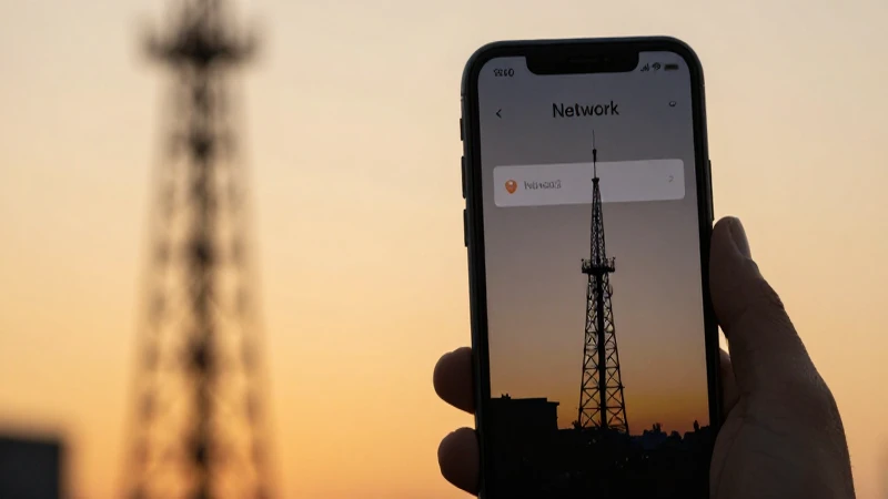 Teléfono muestra ajustes bajo luz dorada