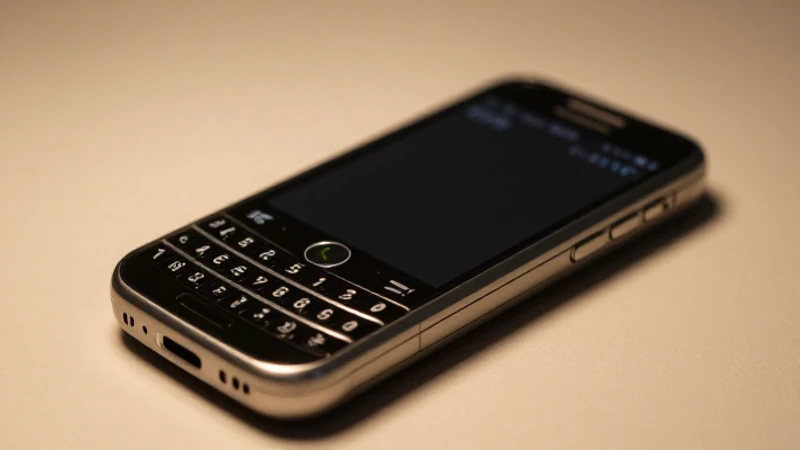 Teléfono BlackBerry con luz cálida suave
