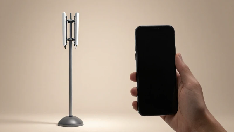 Teléfono móvil, antena y luces suaves