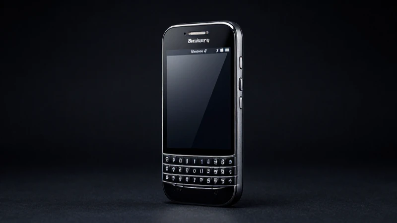 Teléfono BlackBerry resaltado con iluminación dramática