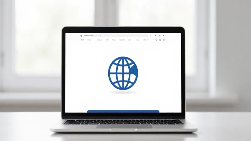 Portátil muestra sitio web con globo terráqueo