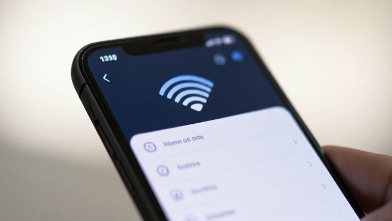 Smartphone muestra ajustes en primer plano