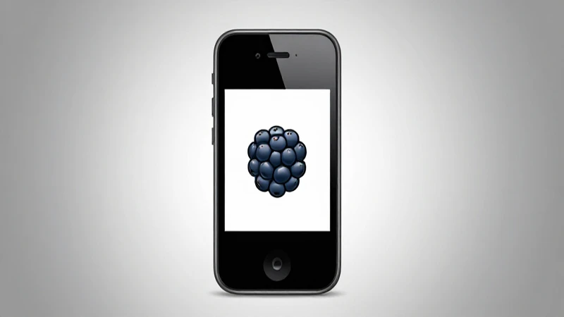 Teléfono Blackberry bajo luz suave y conectividad