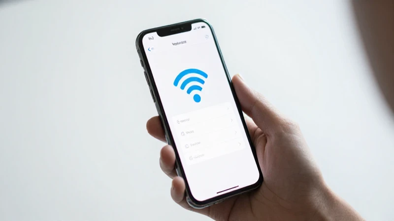Smartphone muestra datos móviles con luz suave