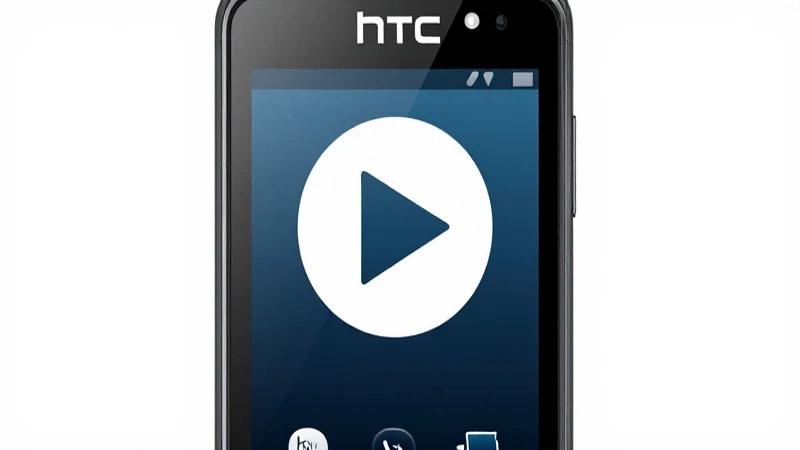 Smartphone HTC destacado en foto luminosa