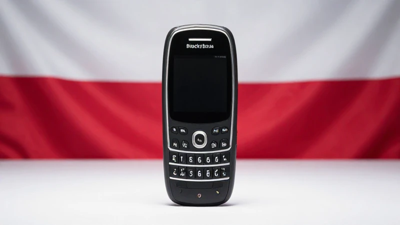 Teléfono Blackberry con fondo polaco luminoso