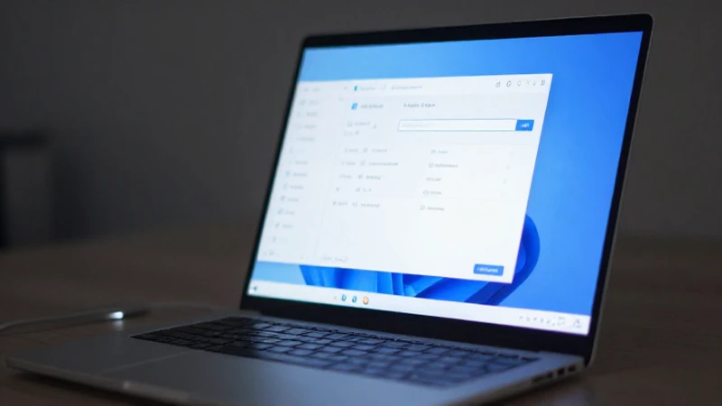 Laptop Windows muestra ajustes de red iluminados