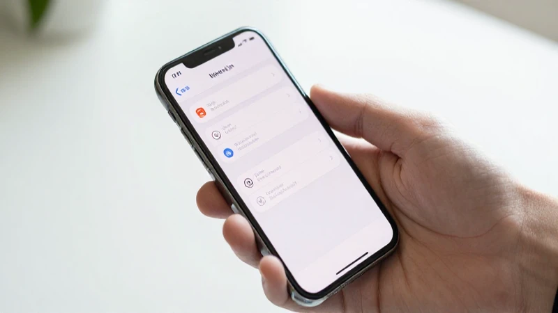 Mano sosteniendo smartphone con configuraciones de red