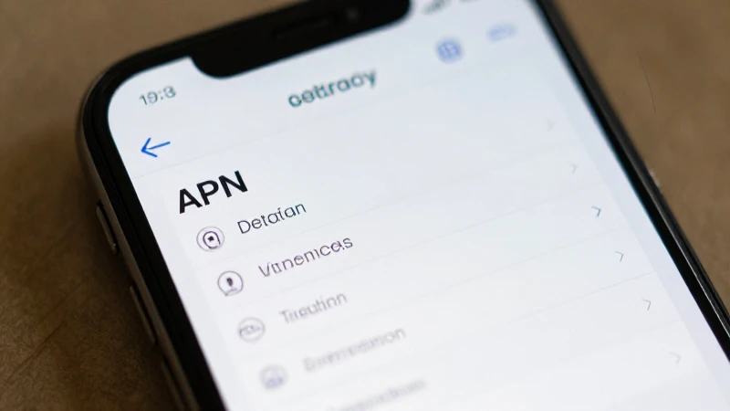 Smartphone galáctico con ajustes APN suaves