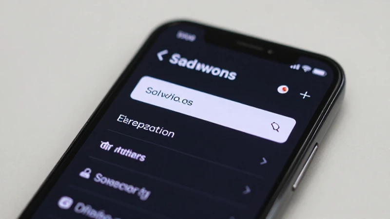 Smartphone muestra menú de ajustes, Vodafone presente
