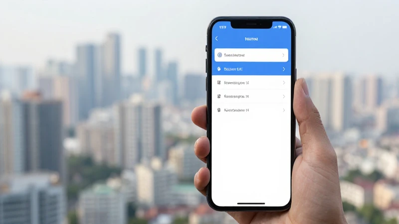 Teléfono muestra ajustes con fondo difuminado