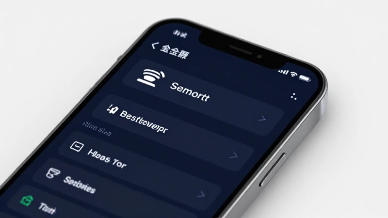 Smartphone mostrando opciones con poca profundidad