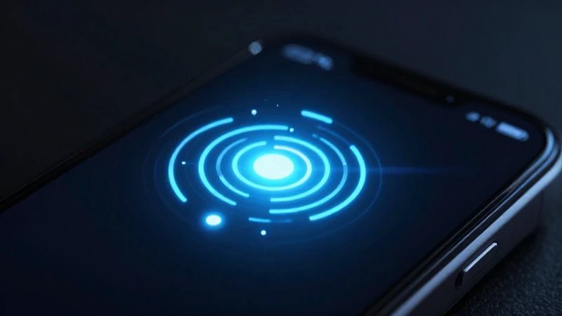 Teléfono móvil con señal brillante y moderna tecnología