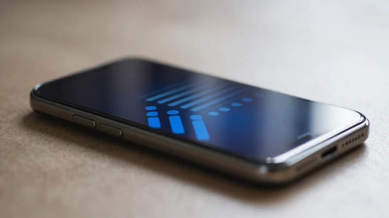 Señal débil en smartphone bajo luz cinematográfica