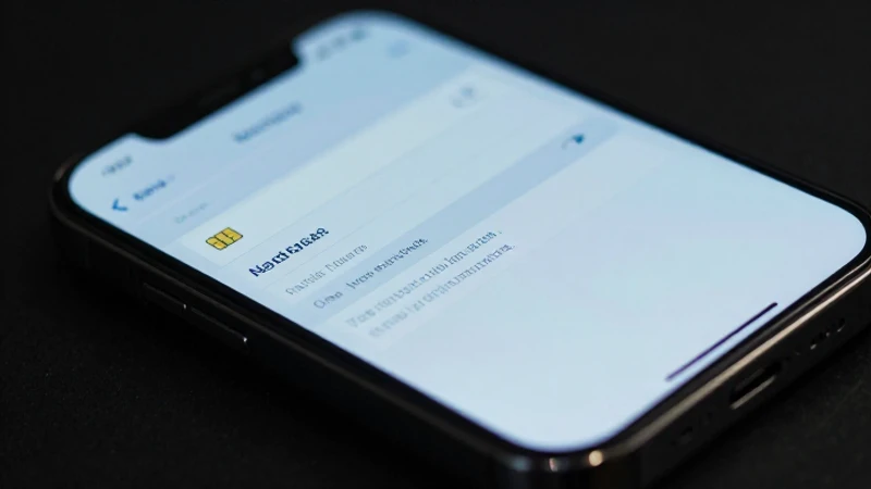 Smartphone muestra ajustes red y tarjeta SIM